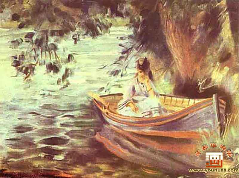 ŮڴWoman in a Boat_ZƷp 